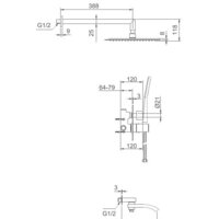 Душевая система  Gappo G7107-40 - Превью изображения №2 — Интернет-магазин Time-Shop