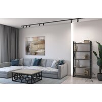 Стеллаж Hype Mebel Квадро 80x200 (черный/дуб галифакс олово) - Превью изображения №3 — Интернет-магазин Time-Shop