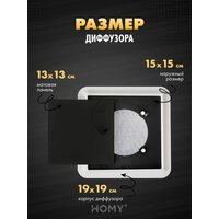 Вентиляционная решетка HOMY AIR квадратный AS100BS 15x15 (черная) - Превью изображения №3 — Интернет-магазин Time-Shop