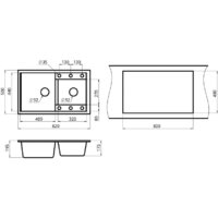 Кухонная мойка Granula GR-8201 (шварц) - Превью изображения №3 — Интернет-магазин Time-Shop