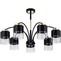 Люстра средней высоты Escada 2121/7P (черный/золото) - Превью изображения №2 — Интернет-магазин Time-Shop