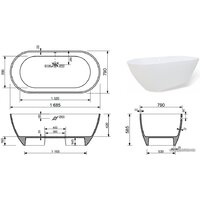 Ванна Эстет Майами 168х79 - Превью изображения №4 — Интернет-магазин Time-Shop