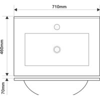  ЗОВ Тумба с умывальником Дион 70 D70LWP0M9003MKV5-OL70 (белый матовый) - Превью изображения №6 — Интернет-магазин Time-Shop
