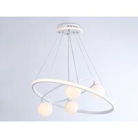 Подвесная люстра Ambrella light Comfort FL66321/1+4 WH (белый) - Превью изображения №3 — Интернет-магазин Time-Shop