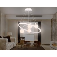 Подвесная люстра Ambrella light Comfort FL66321/1+4 WH (белый) - Превью изображения №8 — Интернет-магазин Time-Shop