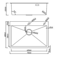 Кухонная мойка Roxen Simple 560220-70 сатин (с коландером и дозатором) - Превью изображения №14 — Интернет-магазин Time-Shop
