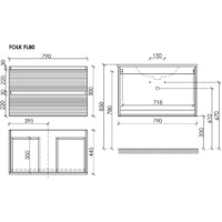  Sancos Тумба под умывальник Folk FL80W - Превью изображения №9 — Интернет-магазин Time-Shop