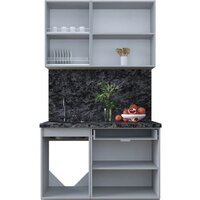 Готовая кухня Интерлиния Тренд 1.2Б (луна/луна/бискайская сосна) - Превью изображения №2 — Интернет-магазин Time-Shop