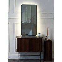 Зеркало с подсветкой  EMZE Smartphone 50x100 LED.UV.SMART.50.100.CHE (черный) - Превью изображения №3 — Интернет-магазин Time-Shop