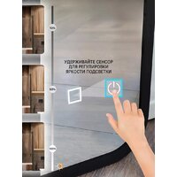 Зеркало с подсветкой  EMZE Smartphone 50x100 LED.UV.SMART.50.100.CHE (черный) - Превью изображения №8 — Интернет-магазин Time-Shop