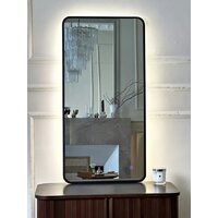 Зеркало с подсветкой  EMZE Smartphone 50x100 LED.UV.SMART.50.100.CHE (черный) - Превью изображения №2 — Интернет-магазин Time-Shop