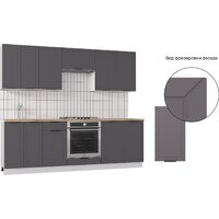 Готовая кухня Mio Tesoro Корнелия Ода-плюс 2.4 (графит/дуб бунратти) - Превью изображения №6 — Интернет-магазин Time-Shop