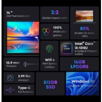 Ноутбук Chuwi CoreBook X 2023 i3 16GB+512GB - Превью изображения №9 — Интернет-магазин Time-Shop