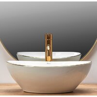 Умывальник Rea Sofia (белый/золотистый) - Превью изображения №4 — Интернет-магазин Time-Shop