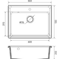 Кухонная мойка GranFest GF-LV-660 (графит) - Превью изображения №3 — Интернет-магазин Time-Shop