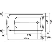Ванна Santek Монако 150x70 1WH111976 (с каркасом и экраном) - Превью изображения №3 — Интернет-магазин Time-Shop