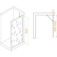 Душевая стенка RGW WA-102B 351010210-14 100 (черный/прозрачное стекло) - Превью изображения №2 — Интернет-магазин Time-Shop