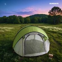 Кемпинговая палатка Sundays ZC-TT102-3 (зеленый/светло-серый) - Превью изображения №5 — Интернет-магазин Time-Shop