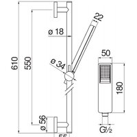 Душевой гарнитур  Nobili AD140/53CR - Превью изображения №2 — Интернет-магазин Time-Shop