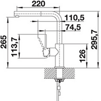Смеситель Blanco Lanora-S 523123 - Превью изображения №5 — Интернет-магазин Time-Shop