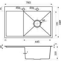 Кухонная мойка Axus LS-7848BD - Превью изображения №9 — Интернет-магазин Time-Shop
