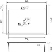 Кухонная мойка GranFest Metal нержавеющая сталь AISI 304 PVD GF-6045 Графит (с сифоном) - Превью изображения №4 — Интернет-магазин Time-Shop