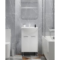 Mixline Тумба с умывальником АлАн-55 554982 + Уют 55 (белый)