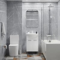  Mixline Тумба с умывальником АлАн-55 554982 + Уют 55 (белый) - Превью изображения №6 — Интернет-магазин Time-Shop