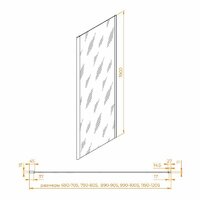 Душевая стенка RGW Z-050-5 352205507-11 (хром/прозрачное стекло) - Превью изображения №2 — Интернет-магазин Time-Shop