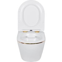 Унитаз подвесной Roxen Antares Gold в комплекте с инсталляцией StounFix Dual Fresh 6 в 1 968092 (кнопка: золото глянцевое ) - Превью изображения №6 — Интернет-магазин Time-Shop