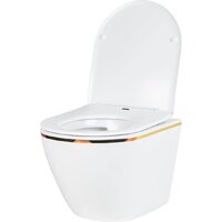 Унитаз подвесной Roxen Antares Gold в комплекте с инсталляцией StounFix Dual Fresh 6 в 1 968092 (кнопка: золото глянцевое ) - Превью изображения №7 — Интернет-магазин Time-Shop