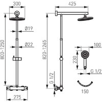 Душевая система  Ferro Trevi Chrom NP75TRV7U - Превью изображения №2 — Интернет-магазин Time-Shop