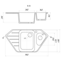 Кухонная мойка Gerhans E10 (белый) - Превью изображения №2 — Интернет-магазин Time-Shop