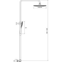 Душевая система  Ravak TE 093.00/150 [X070099] - Превью изображения №2 — Интернет-магазин Time-Shop