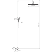 Душевая система  Ravak TE 093.00/150 [X070099] - Превью изображения №2 — Интернет-магазин Time-Shop