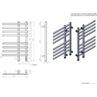 Полотенцесушитель Двин LX plaza neo 80/40 (черный матовый) - Превью изображения №6 — Интернет-магазин Time-Shop