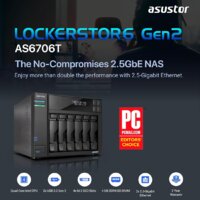 Сетевой накопитель ASUSTOR Lockerstor 6 Gen2 AS6706T - Превью изображения №2 — Интернет-магазин Time-Shop