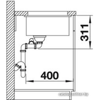 Кухонная мойка Blanco Subline 350/150-U (глянцевый белый) 514522 - Превью изображения №3 — Интернет-магазин Time-Shop