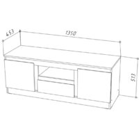 Тумба НК-Мебель Stern ТВ-135 (дуб сонома) - Превью изображения №3 — Интернет-магазин Time-Shop