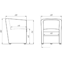 Интерьерное кресло Лама-мебель Рико (Bahama Plus Linen) - Превью изображения №4 — Интернет-магазин Time-Shop