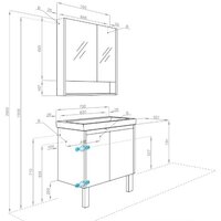  Акватон Тумба под умывальник Сканди Doors 70 1A278901SD010 (белый) - Превью изображения №9 — Интернет-магазин Time-Shop