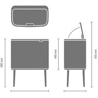 Система сортировки мусора Brabantia Bo Touch Bin 3x11 л (бежевый) - Превью изображения №8 — Интернет-магазин Time-Shop