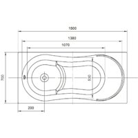 Ванна Aquatek Афродита 150x70 - Превью изображения №3 — Интернет-магазин Time-Shop