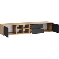 Тумба Трия Тип 5 (дуб крафт золотой/антрацит) - Превью изображения №2 — Интернет-магазин Time-Shop