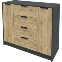 Тумба Интерлиния Концепт КТ-Т120 (дуб золотой/антрацит) - Превью изображения №2 — Интернет-магазин Time-Shop