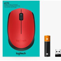 Мышь Logitech M171 (красный/черный) - Превью изображения №8 — Интернет-магазин Time-Shop