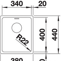 Кухонная мойка Blanco Andano 340-U (без клапана-автомата) - Превью изображения №4 — Интернет-магазин Time-Shop