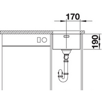 Кухонная мойка Blanco Andano 340-U (без клапана-автомата) - Превью изображения №2 — Интернет-магазин Time-Shop