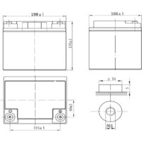 Аккумулятор для ИБП Delta HRL 12-211W (12В/45 А·ч) - Превью изображения №2 — Интернет-магазин Time-Shop