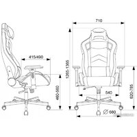 Игровое (геймерское) кресло Knight Gladiator (экокожа черный) - Превью изображения №3 — Интернет-магазин Time-Shop
